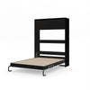 The Livingchy Lifestyle Solitary Full Murphy Bed | White - Black Cabinet
