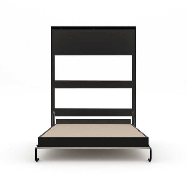 The Livingchy Designer Solitary Queen Murphy Bed | Rock Solid - Black Cabinet