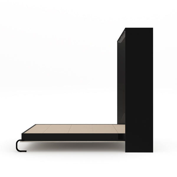 The Livingchy Designer Solitary Queen Murphy Bed | Rock Solid - Black Cabinet