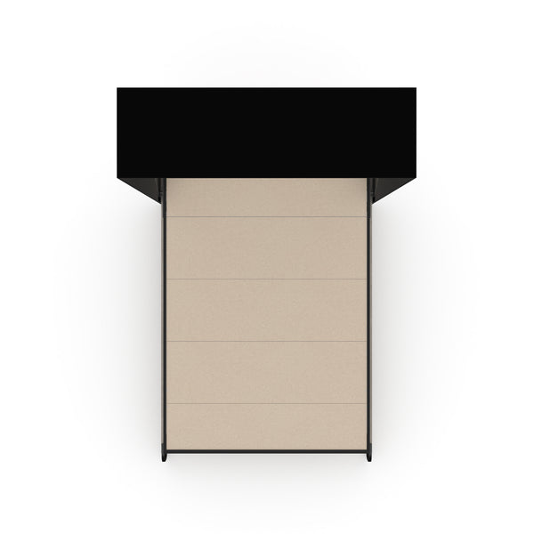 The Livingchy Designer Solitary Queen Murphy Bed | Rock Solid - Black Cabinet