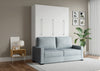 The Livingchy Designer Solitary Sofa Queen Murphy Bed | White