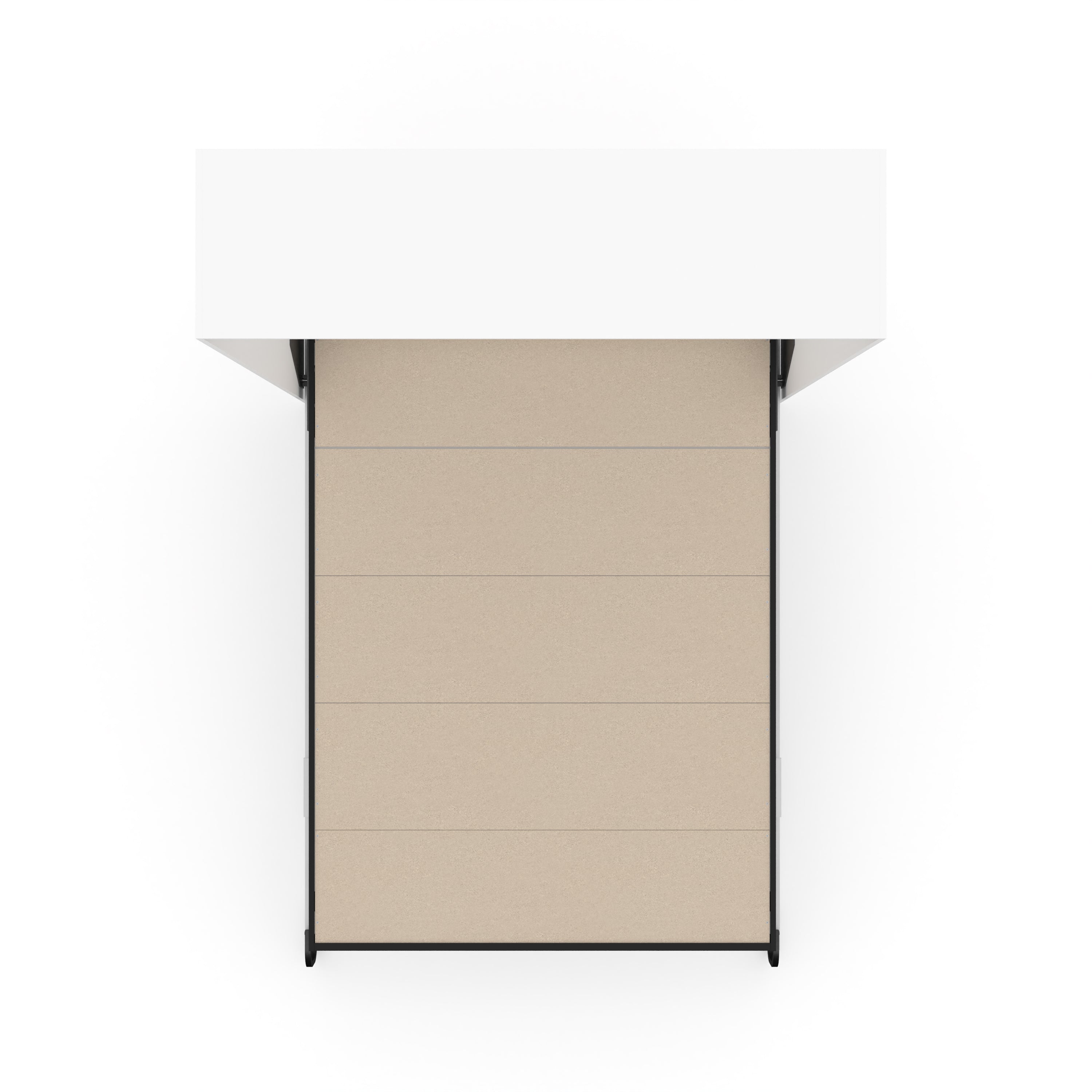 The Livingchy Lifestyle Solitary Queen Murphy Bed | White
