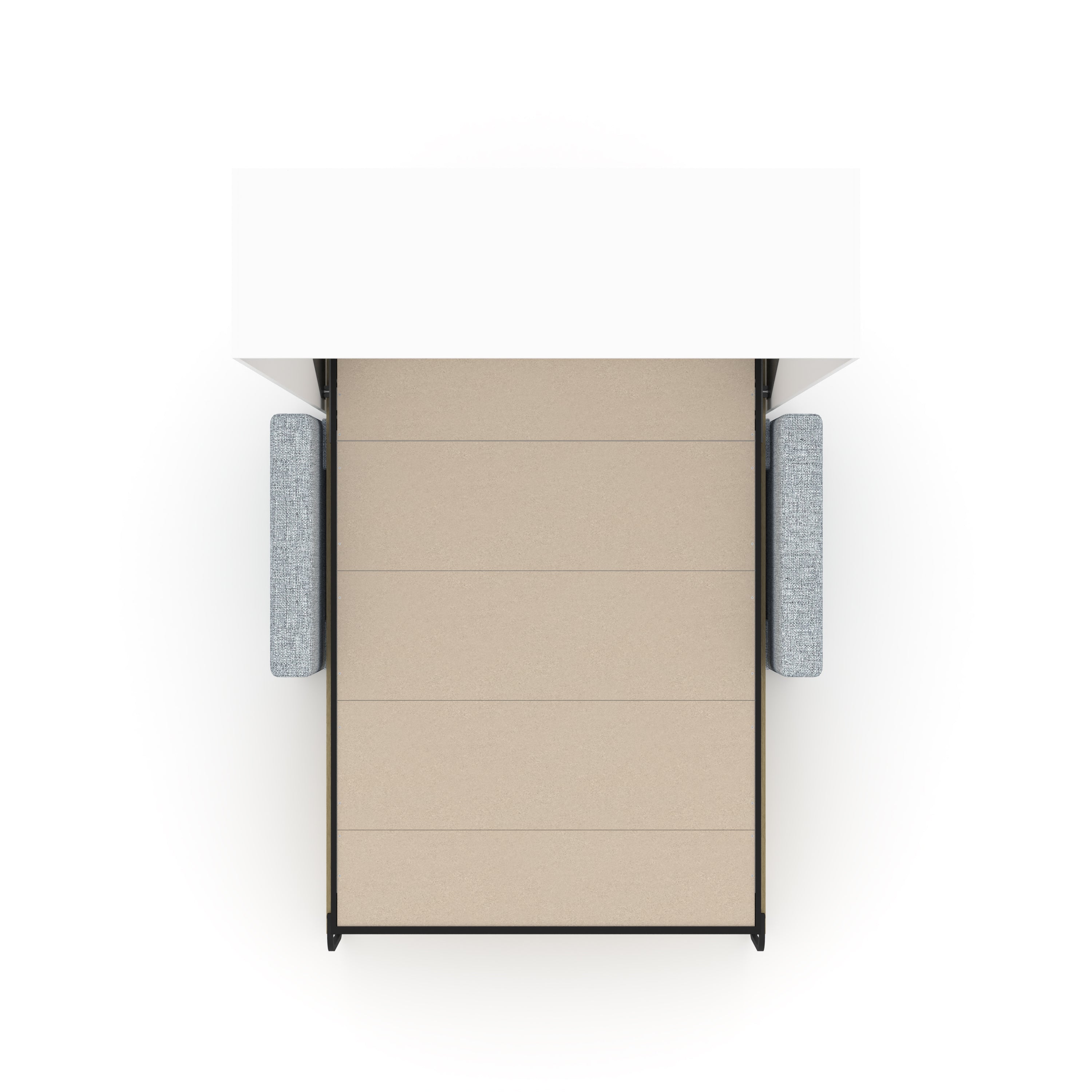 The Livingchy Designer Solitary Sofa Full Murphy Bed | Sheer Beauty