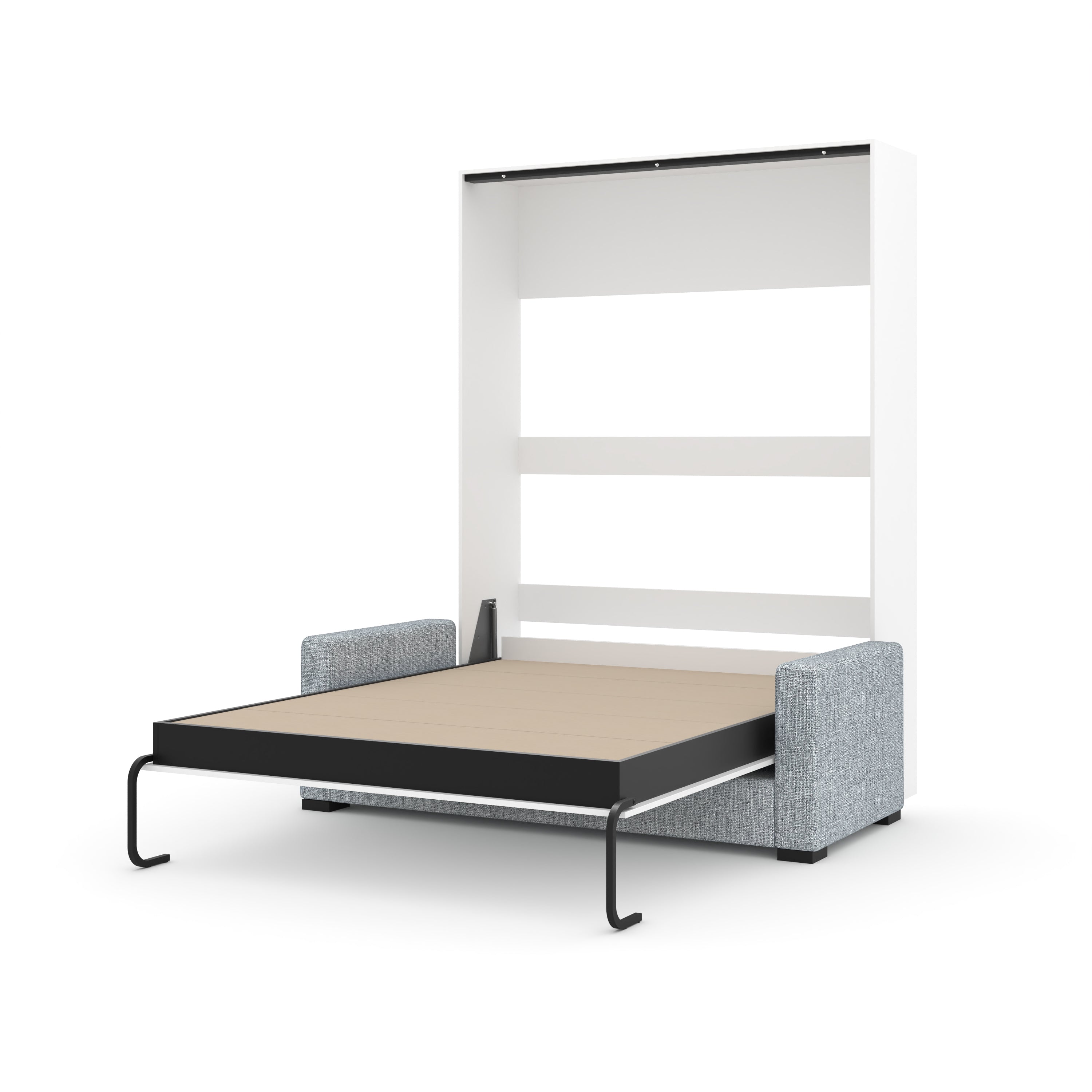 The Livingchy Designer Solitary Sofa Queen Murphy Bed | White
