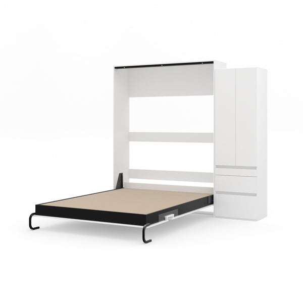 The Livingchy Lifestyle Bachelor Multitask Queen 90 Murphy Bed | White