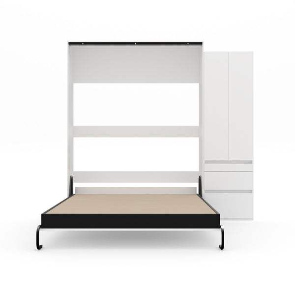 The Livingchy Lifestyle Bachelor Multitask Queen 90 Murphy Bed | White