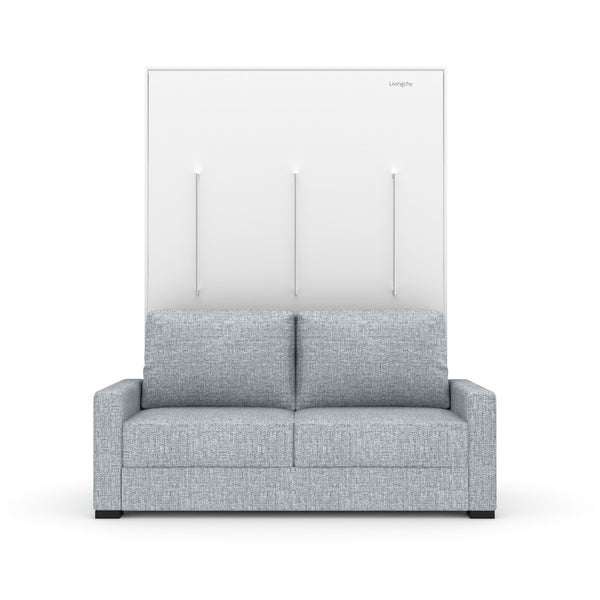 The Livingchy Designer Solitary Sofa Queen Murphy Bed | White