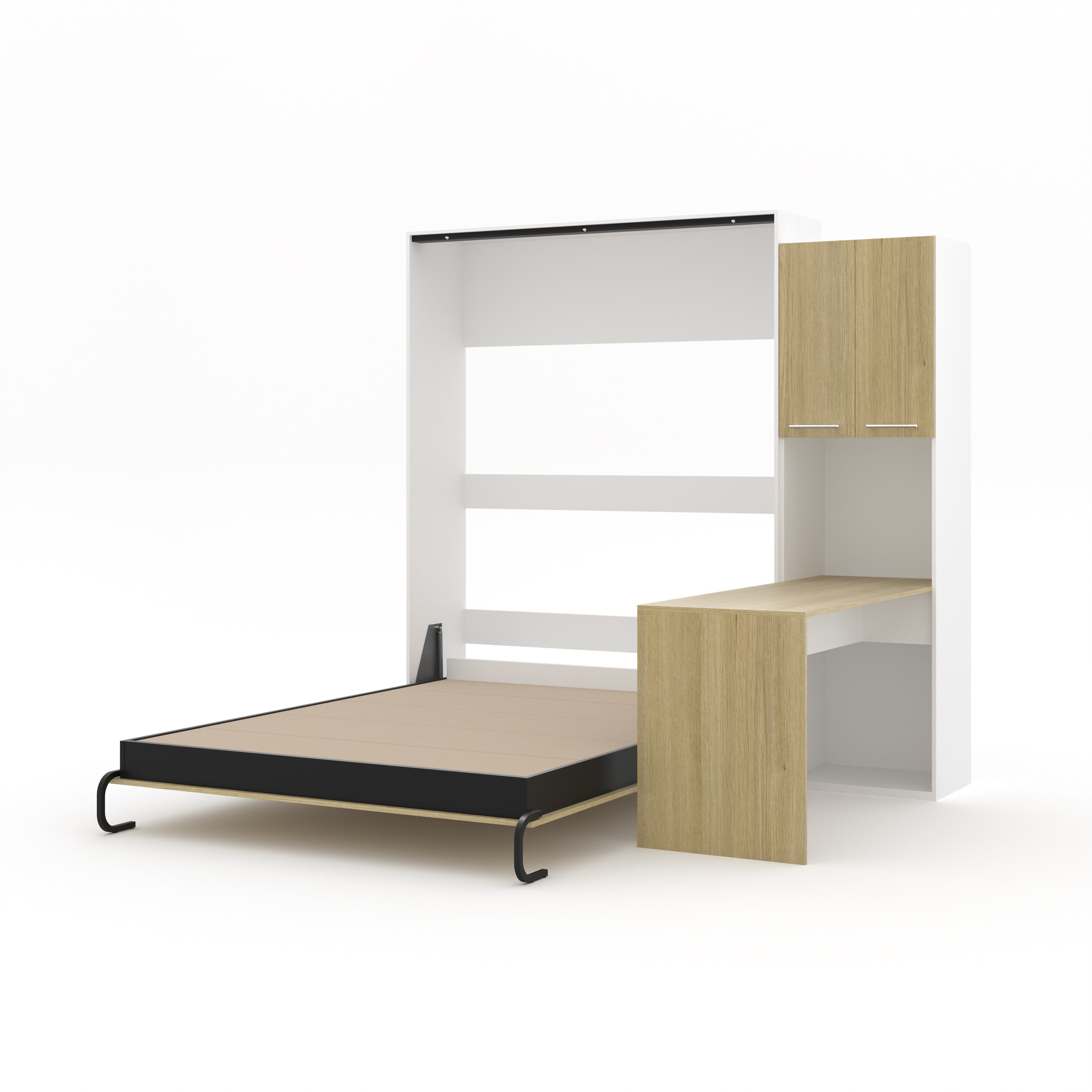 The Livingchy Designer Efficient Queen Murphy Bed With Desk | Sheer Beauty