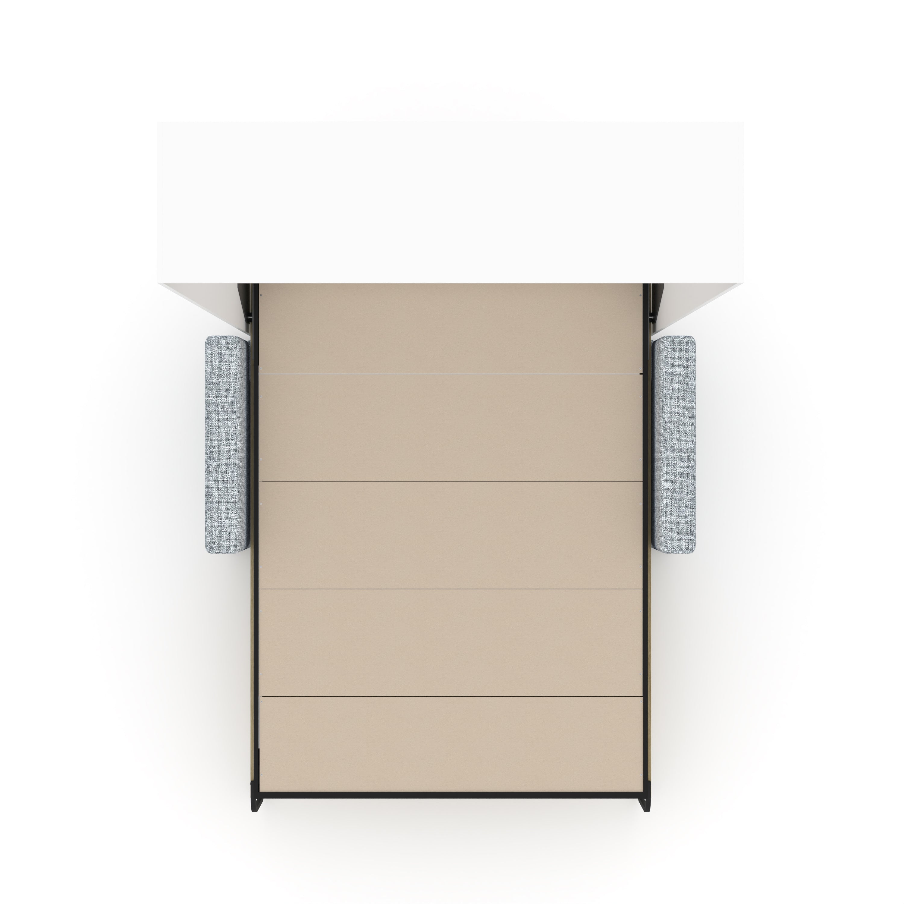The Livingchy Designer Solitary Sofa Queen Murphy Bed | Sheer Beauty