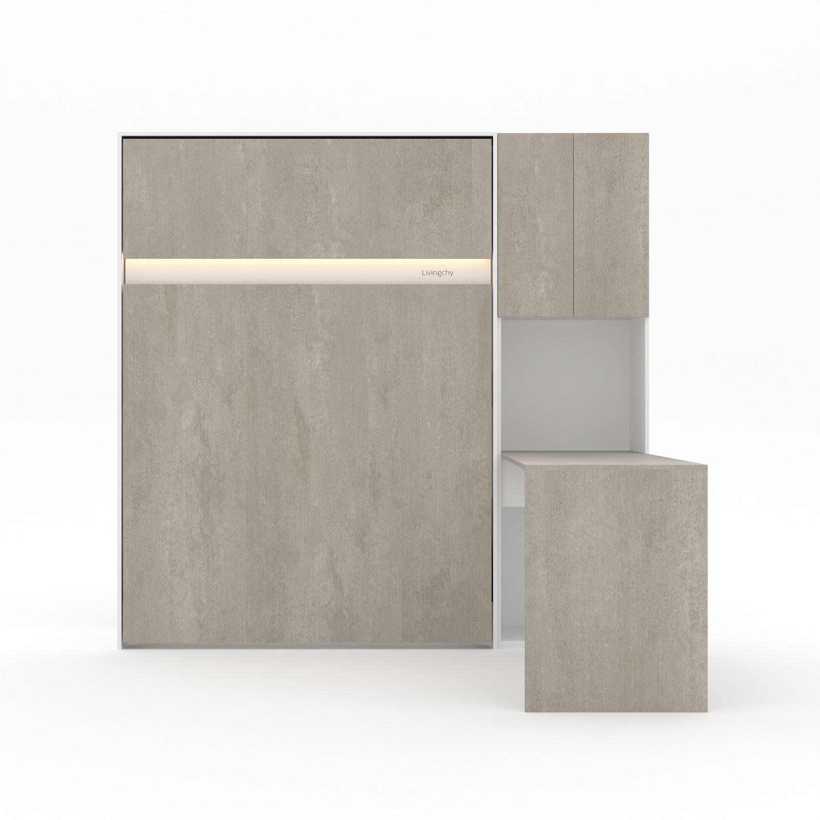 The Livingchy Lifestyle Efficient Full Murphy Bed With Desk | Rock Solid