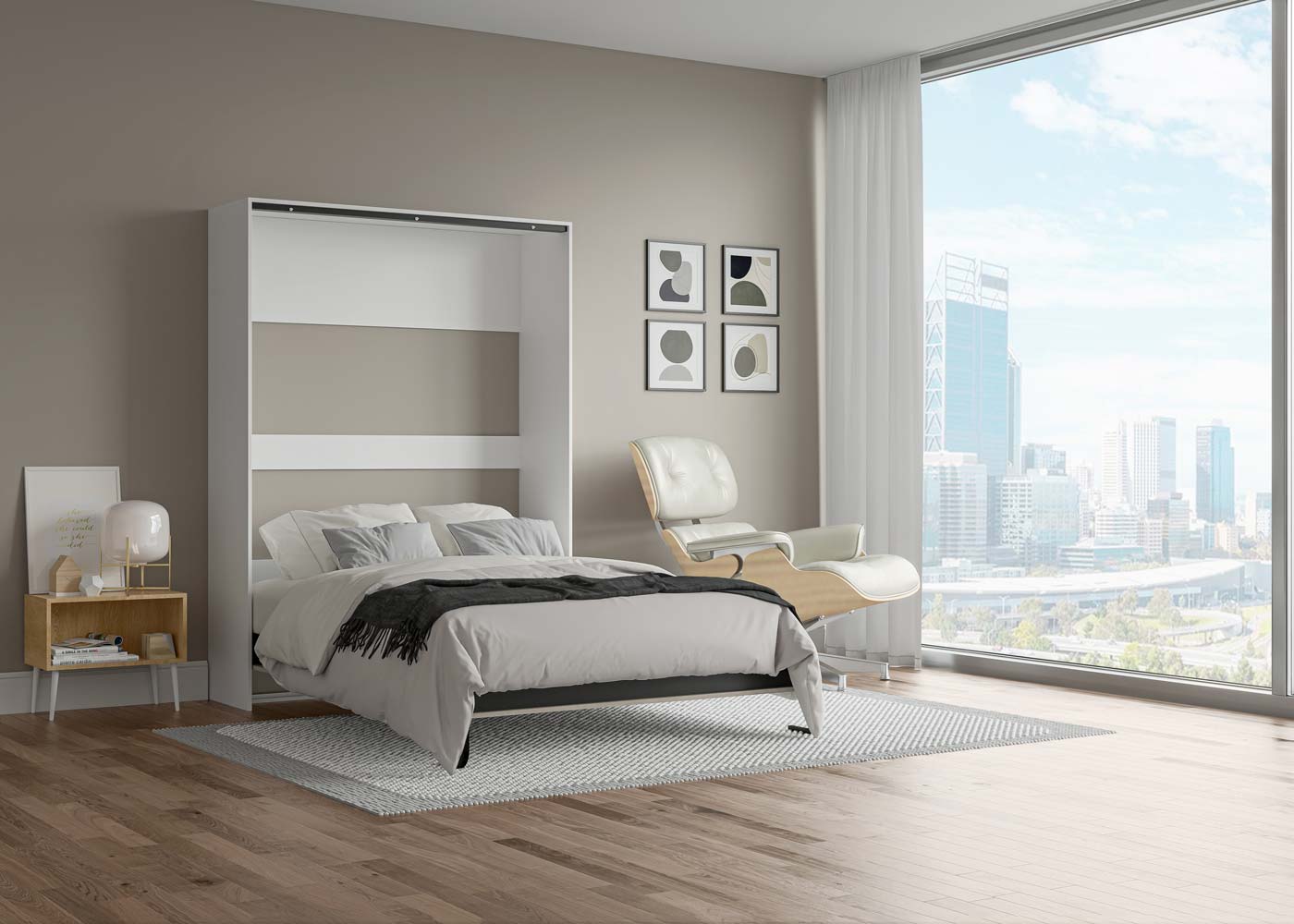 The Livingchy Lifestyle Solitary Full Murphy Bed | Rock Solid