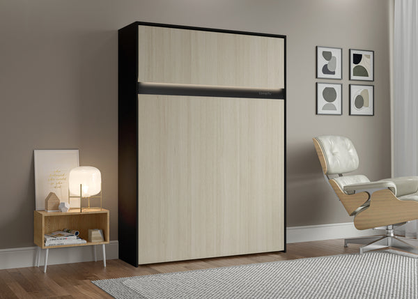 The Livingchy Lifestyle Solitary Full Murphy Bed | Free Spirit - Black Cabinet