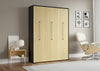 The Livingchy Designer Solitary Queen Murphy Bed | Sheer Beauty - Black Cabinet