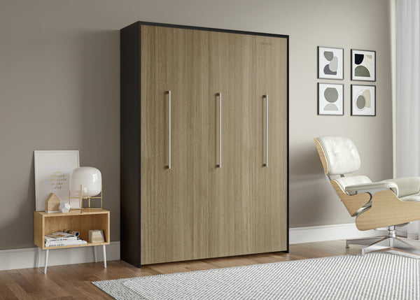 The Livingchy Designer Solitary Full Murphy Bed | Fashionista - Black Cabinet