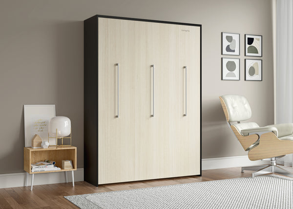 The Livingchy Designer Solitary Full Murphy Bed | Free Spirit - Black Cabinet