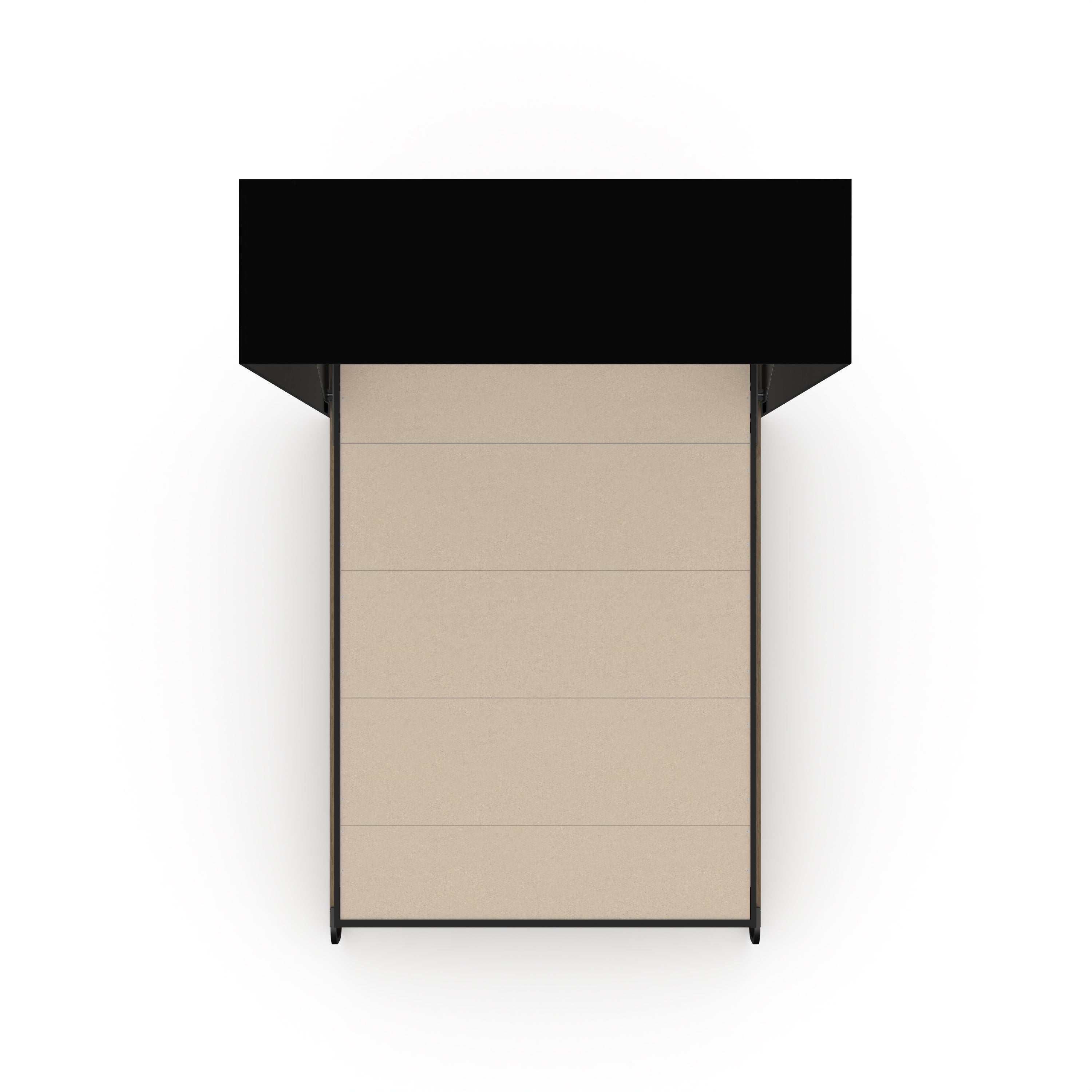 The Livingchy Designer Solitary Full Murphy Bed | Fashionista - Black Cabinet