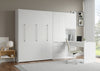 The Livingchy Designer Efficient Multitask Full Murphy Bed With Desk | White