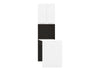 The Livingchy Designer Storage and Desk Combo Unit | White - Black Cabinet