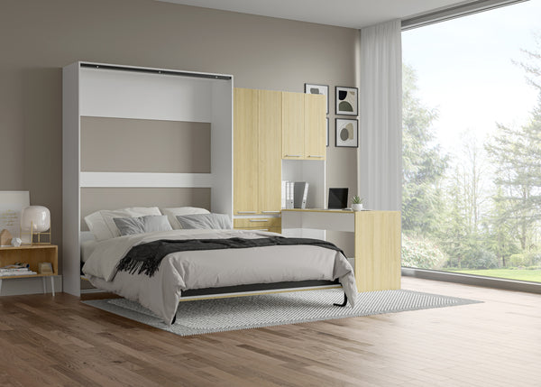 The Livingchy Designer Efficient Multitask Queen Murphy Bed With Desk | Sheer Beauty