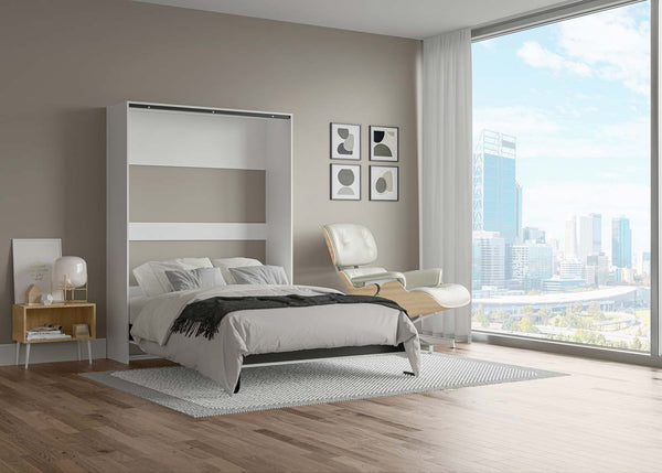 The Livingchy Lifestyle Solitary Full Murphy Bed | White