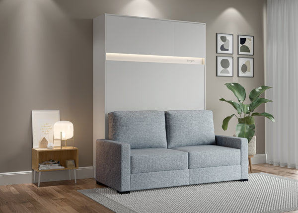 The Livingchy Lifestyle Solitary Sofa Queen Murphy Bed | White