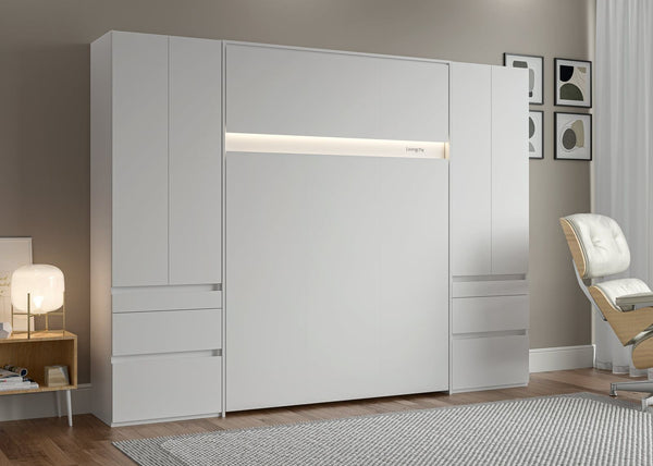 The Livingchy Lifestyle Lover 2 Multitasks Full Murphy Bed | White