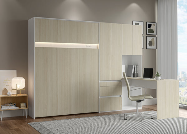 The Livingchy Lifestyle Efficient Multitask Full Murphy Bed With Desk | Free Spirit