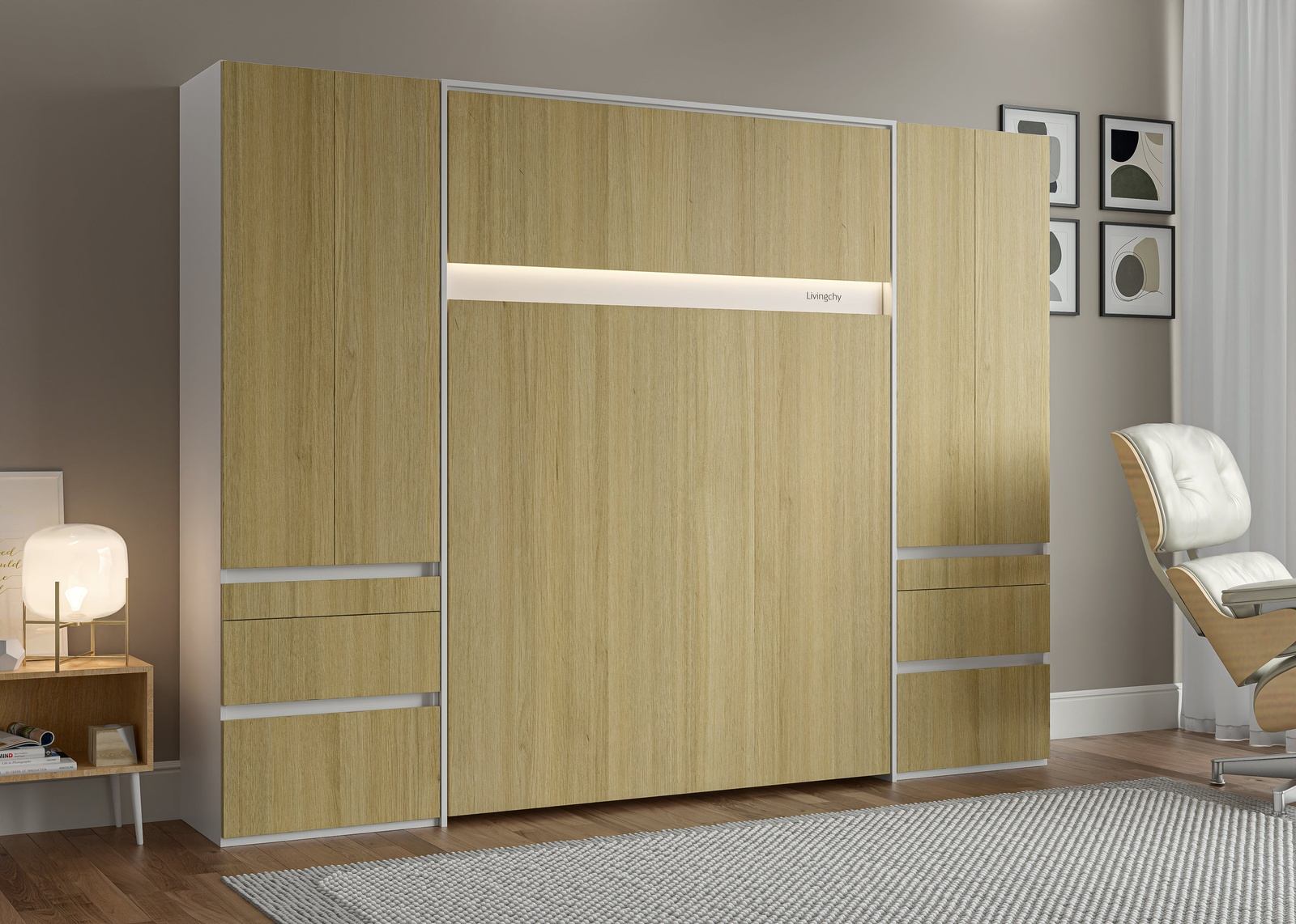 The Livingchy Lifestyle Lover 2 Multitasks Full Murphy Bed | Sheer Beauty