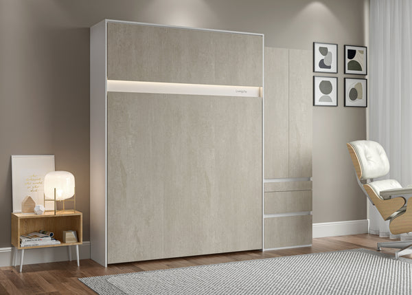 The Livingchy Lifestyle Bachelor Multitask Queen Murphy Bed | Rock Solid