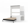 The Livingchy Lifestyle Efficient Queen Murphy Bed With Desk | White