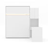 The Livingchy Lifestyle Efficient Queen Murphy Bed With Desk | White