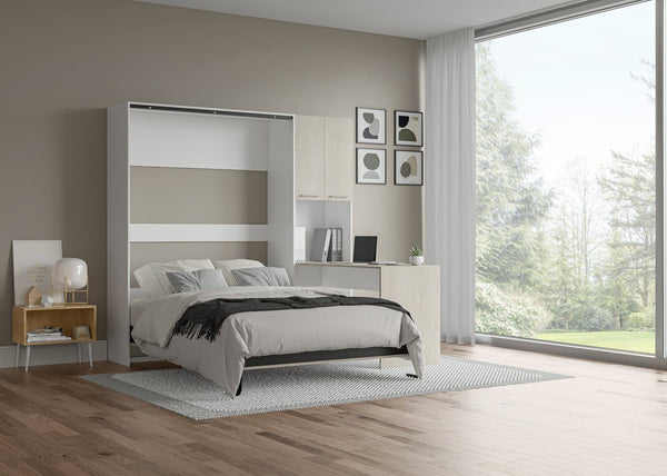 The Livingchy Designer Efficient Full Murphy Bed With Desk | Rock Solid