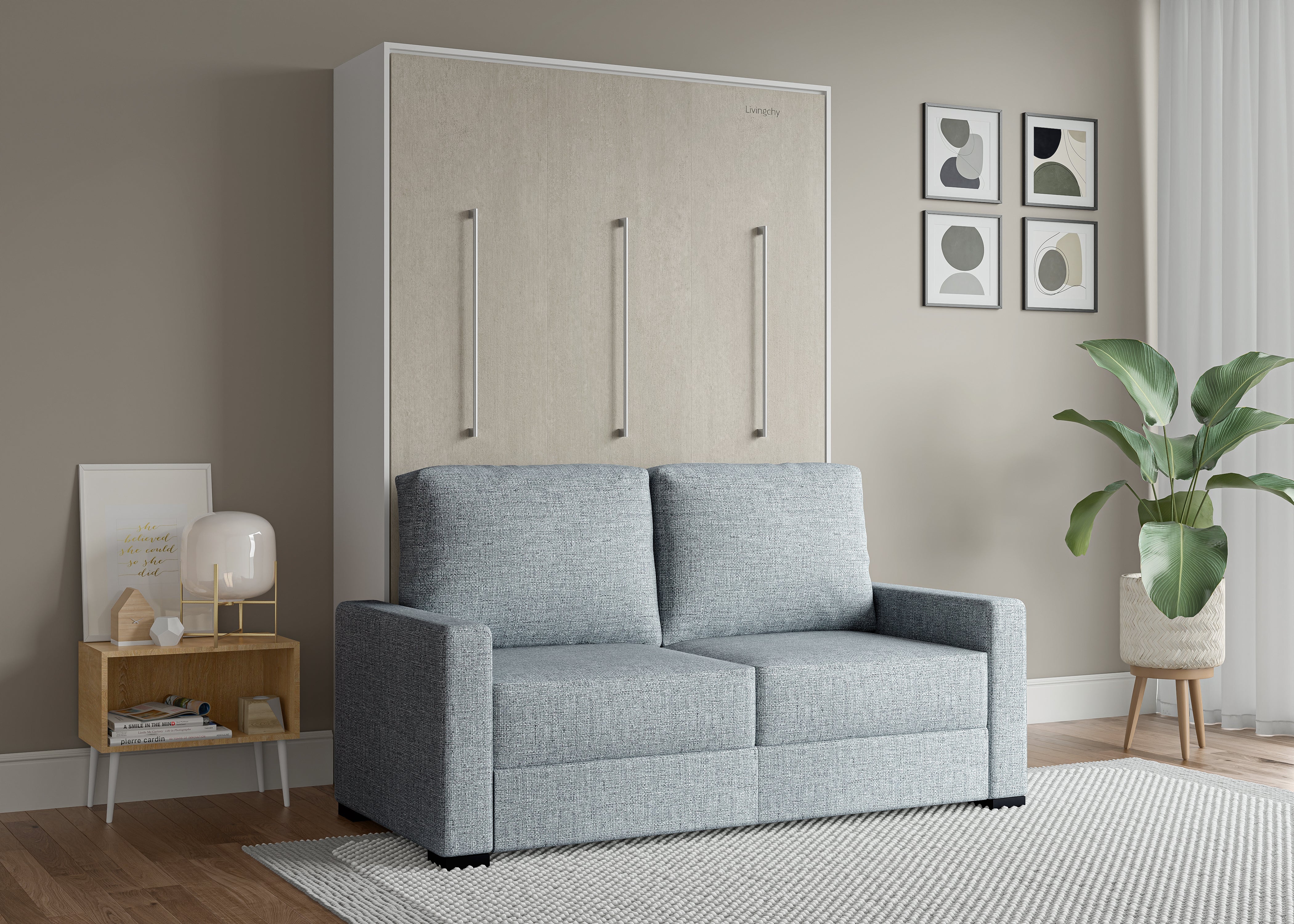The Livingchy Designer Solitary Sofa Full Murphy Bed | Rock Solid
