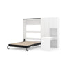 The Livingchy Lifestyle Efficient Multitask Full Murphy Bed With Desk | White