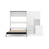 The Livingchy Lifestyle Efficient Multitask Full Murphy Bed With Desk | White