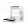 The Livingchy Lifestyle Efficient Full Murphy Bed With Desk | White