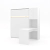 The Livingchy Lifestyle Efficient Full Murphy Bed With Desk | White